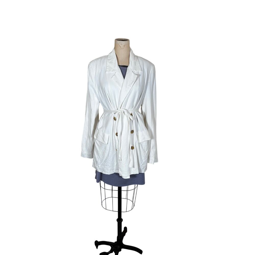 Free People Ivory Olivia tie Blazer womens size Medium